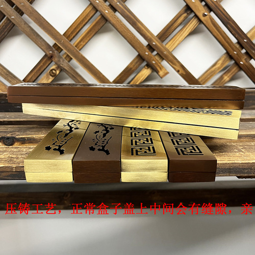 Pure copper incense burner, sleeping incense burner, sandalwood burner, incense box, incense insert, incense seat, agarwood incense burner, household indoor wire incense burner ornaments