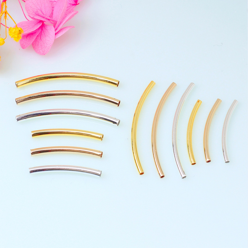 14K gold color retaining smooth curved tube bright long round tube jewelry accessories diy bracelet bracelet accessories materials 14K gold color retaining smooth curved tube bright long round tube jewelry accessories diy bracelet bracelet accessories materials