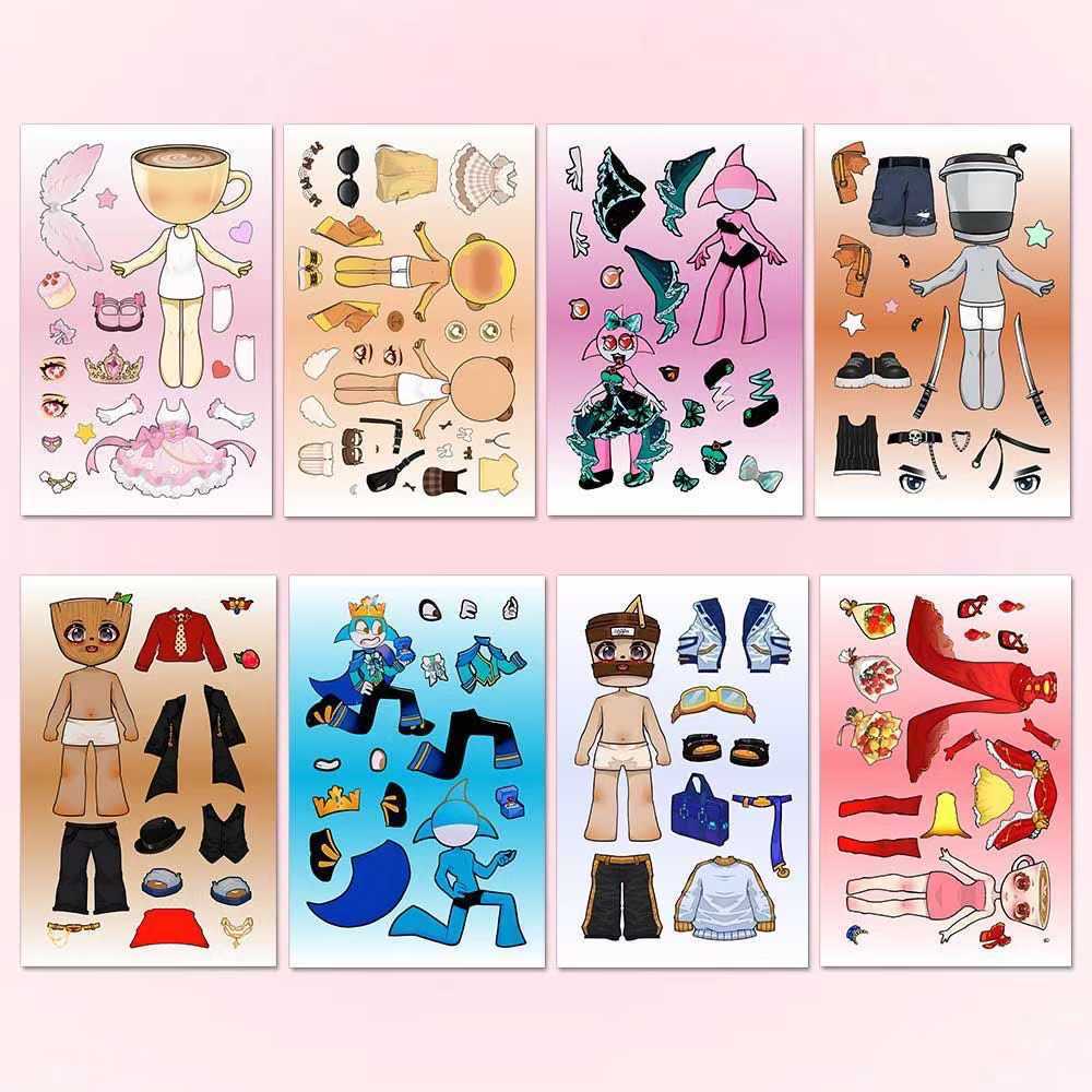 Caja de ritmo de cambio de pegatinas con rompecabezas para niños cuentas de mano para chicas DIY juguetes divertidos descomprimidos a mano