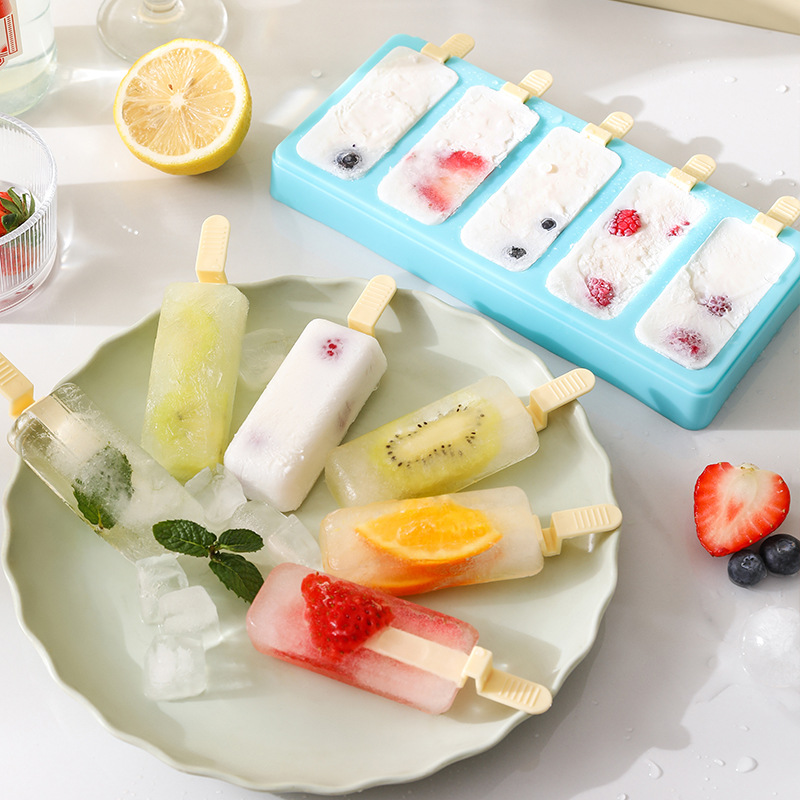 Molde de paleta de helado de grado alimenticio - Diseño lindo, para helado casero DIY, molde plano