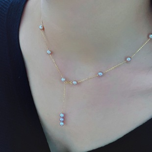 925 Silver Purple Gypsophila Pearl Necklace Women's 2025 New Temperament Clavicle Chain Fashion Silver Necklace Wholesale