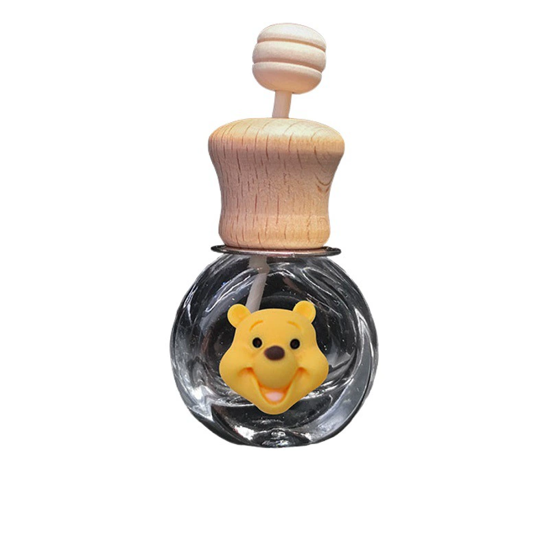 Мультфильм детские автомобильные духи пустая бутылка на выходе воздуха зажим для флакона духов медведь автомобиль ароматерапия зажим украшение автомобиля