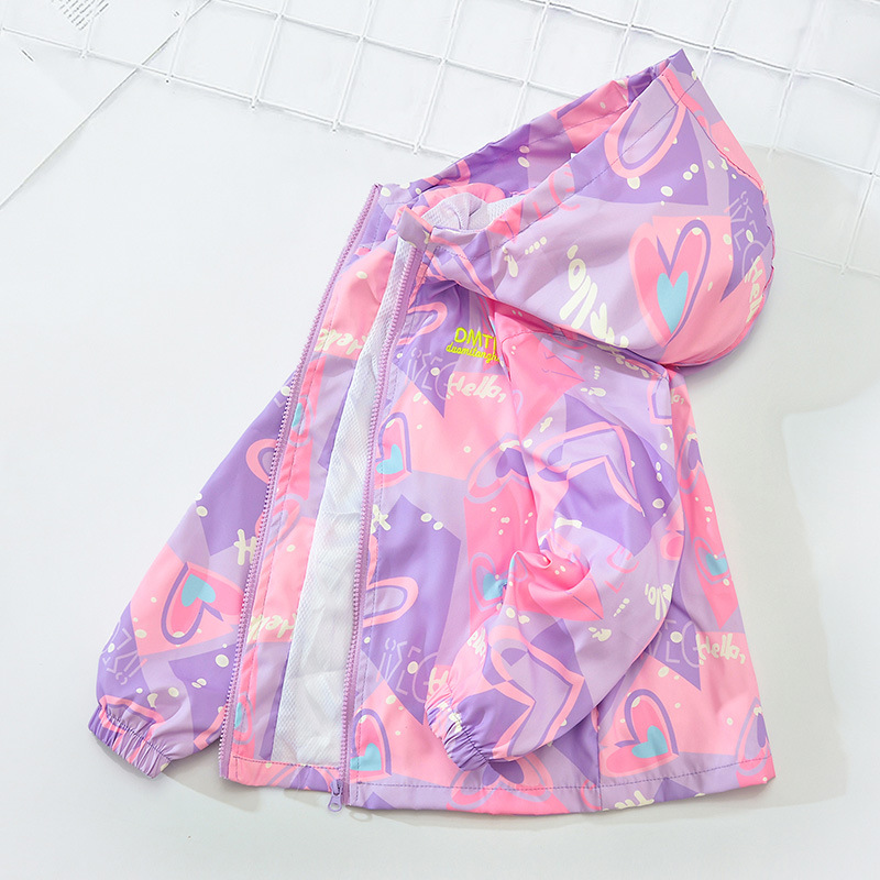Girls' Spring and Autumn Jacket 2026 New Style Children's Autumn Outerwear Windbreaker for Baby Girls Fashionable and Versatile