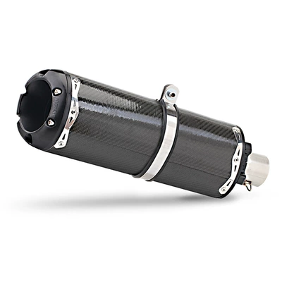 Motorcycle exhaust pipe | Racing Series - long-round-mouth-carbon-fiber