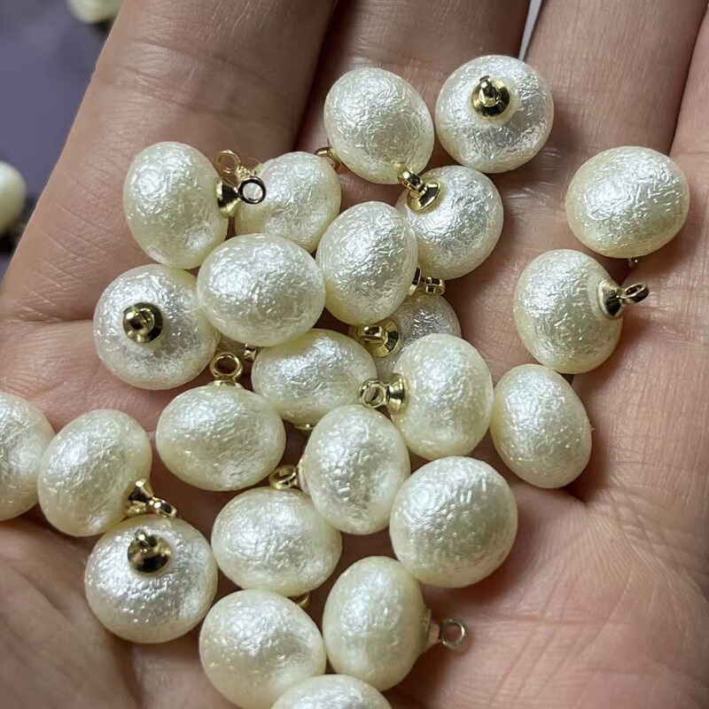 10Mm-14Mm Pearl Buttons for Cheongsam Shirts, Women's Tops, Semi-Circular and Round Button Accessories