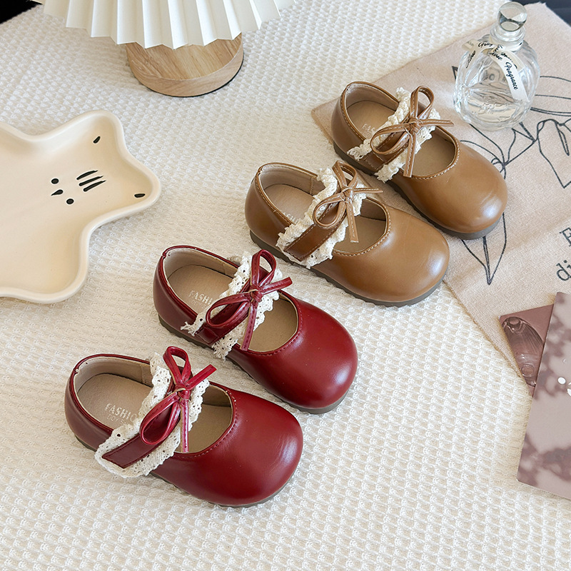 Zapatos de cuero para niñas 2026 primavera y otoño nuevos zapatos de un solo niño, zapatos de princesa de arco suave, zapatos de rendimiento Lefour image 3