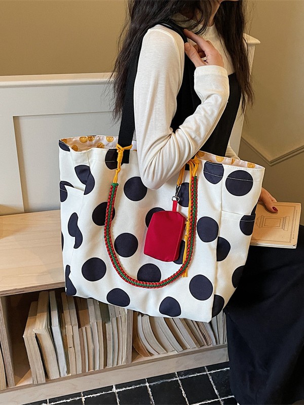 Coreano simple onda punto bolso de hombro para mujeres ventas calientes nuevos estudiantes perezosos clase de viaje bolsa de gran capacidad