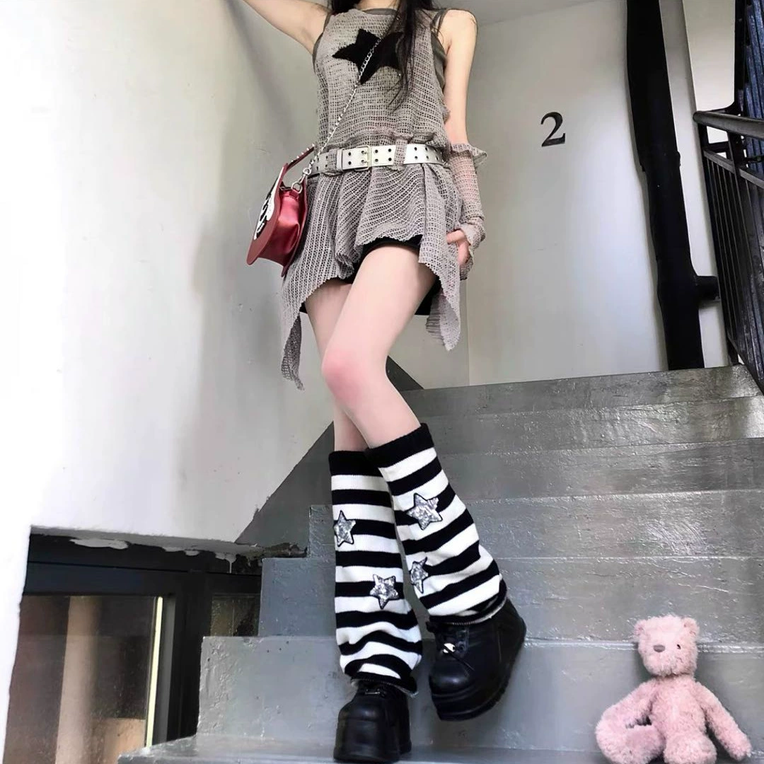 Голени-варежки (Millennium) Y2K Lolita Bow Lace Calf Socks Set, один размер