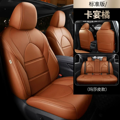 Modelə uyğun (Original) oturacaq örtükləri – leather material car seat cover - cayenne-orange-standard-edition-wear-resistant-leather