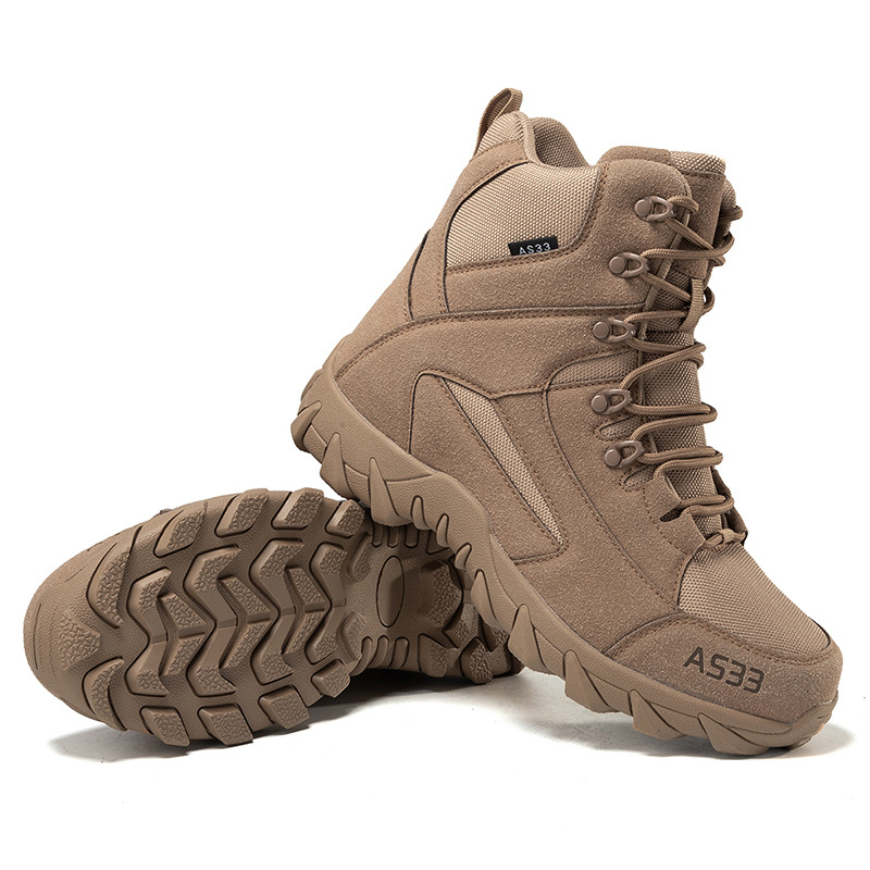 2025 zapatos de senderismo al aire libre de invierno para hombres, botas de combate altas de gran tamaño más botas tácticas de terciopelo, zapatos casuales al aire libre salvajes