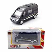 驰美合金模型1:32奔驰斯宾特面包车MPV回力声光开门儿童玩具盒装