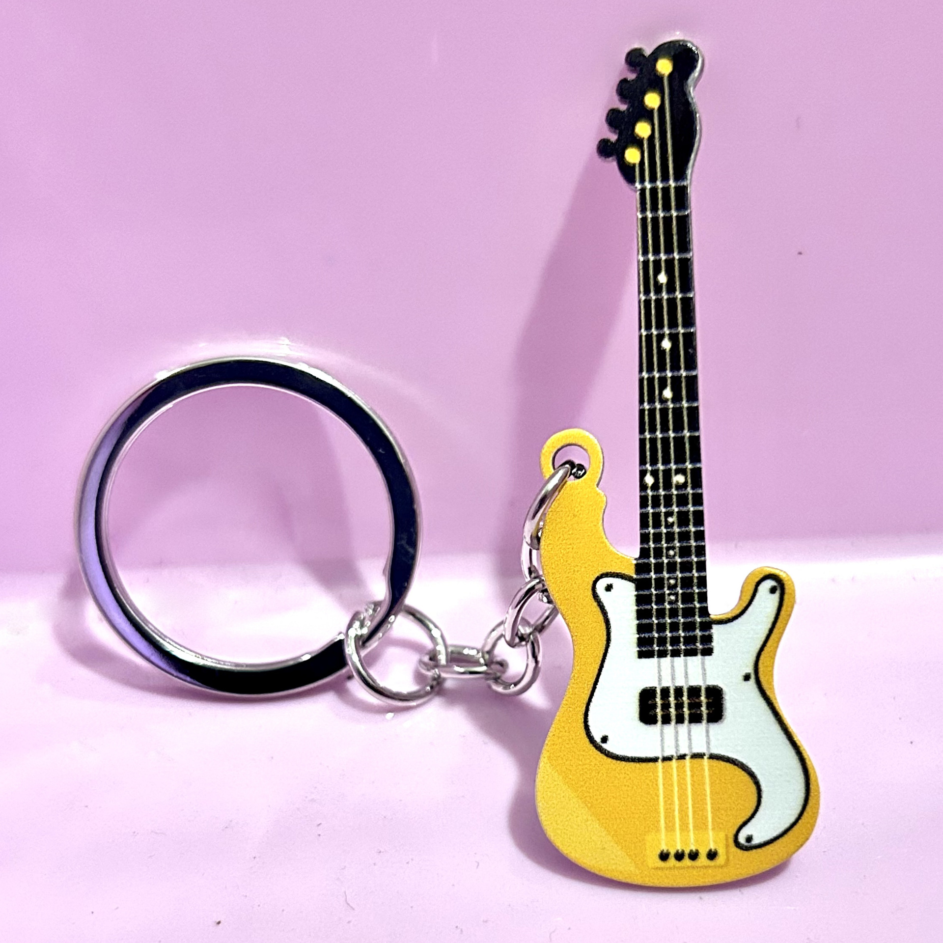 Color Block Pattern 1 Piece Hip-Hop Color Block Stainless Steel Printing Keychain