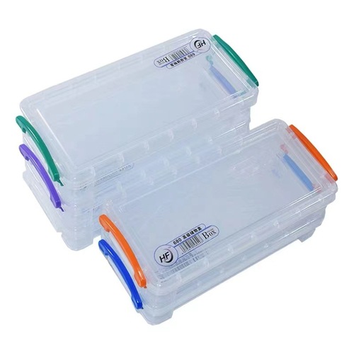 680塑料透明简约铅笔盒 加厚多功能文具盒笔盒美术用素描铅笔盒