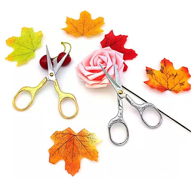 Tijeras vintage de ciruela tijeras de pesca de acero inoxidable mango cuadrado tijeras de bordado estudiante hecho a mano tijeras pequeñas tijeras de oficina