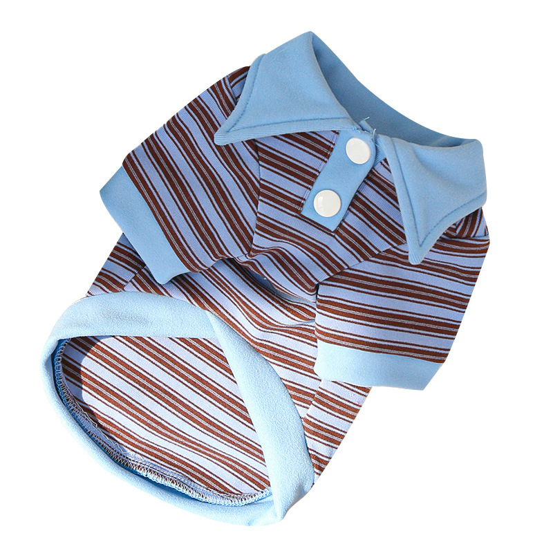 Otoño y invierno polo rayas camiseta de lana para gatos ropa de mascotas perros nuevos productos ropa de gato para perros Gato corto sin pelo