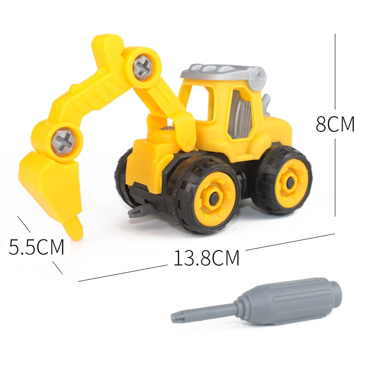 Constructor, children's toy car, excavator, set, engineering vehicle, DIY
