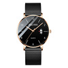 Men's trend waterproof watch, quartz steel belt, 2023, suitable for import, genuine leather, wholesale