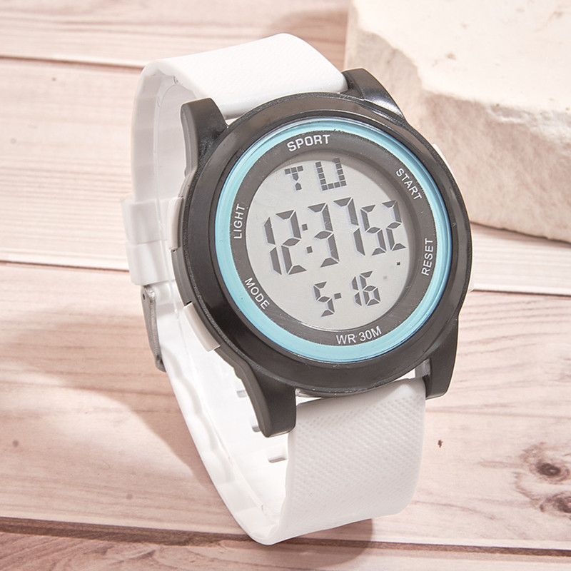 Moda casual estudiante deportes impermeable electrónico LED reloj de mujer pareja de gran dial reloj de mujer deportes de hombre reloj electrónico