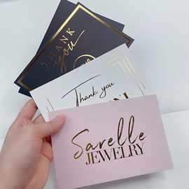 感谢卡定制thankyoucards跨境英文售后卡生日祝福贺卡感谢卡印刷