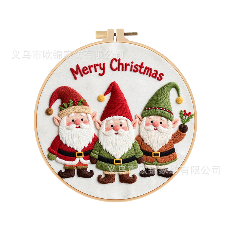 Nuevos productos originales bordados DIY materiales hechos a mano paquetes Feliz regalo de Navidad Amazon venta caliente transfronteriza Inglés