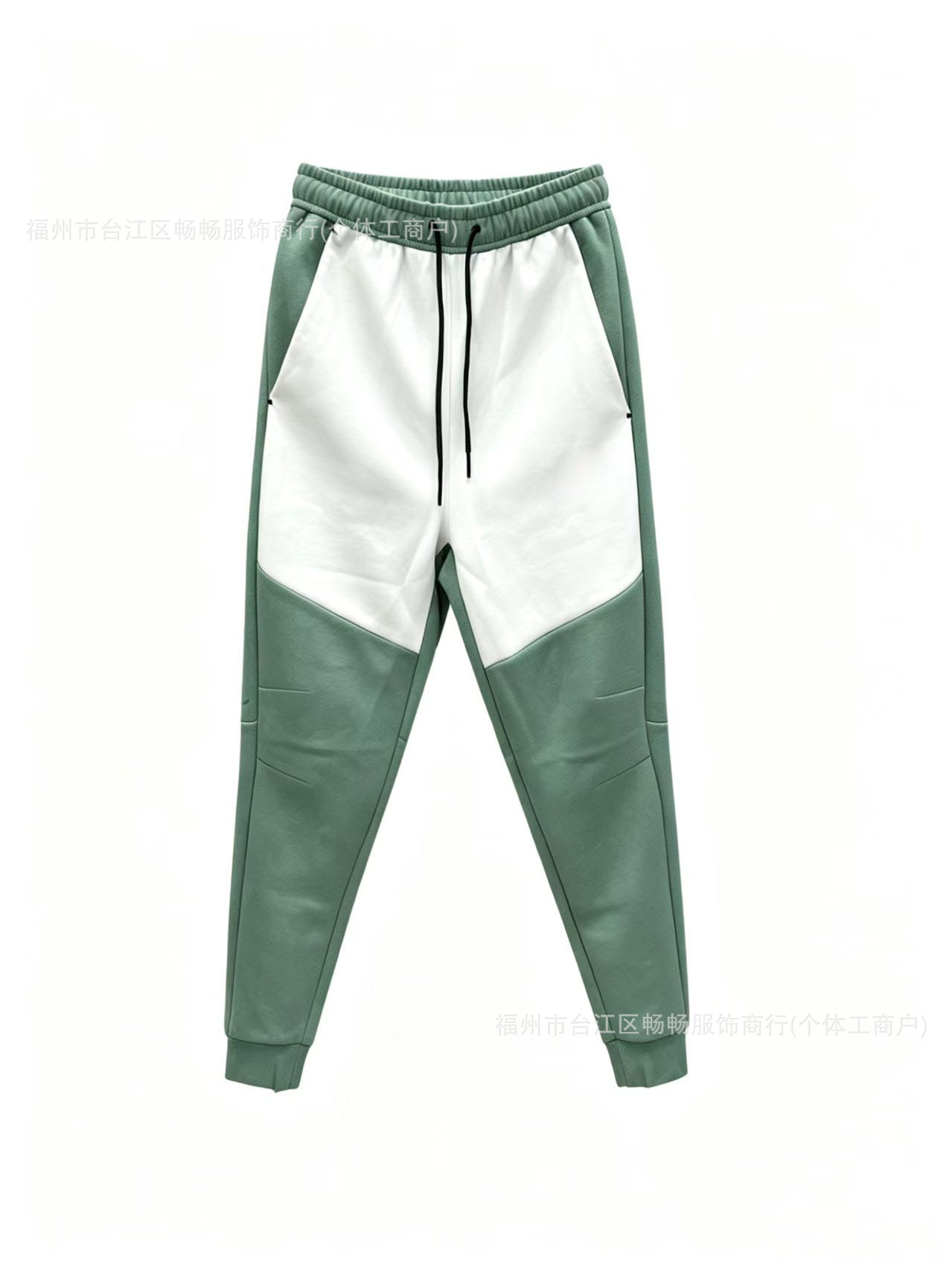 Pants. bean green and white / S