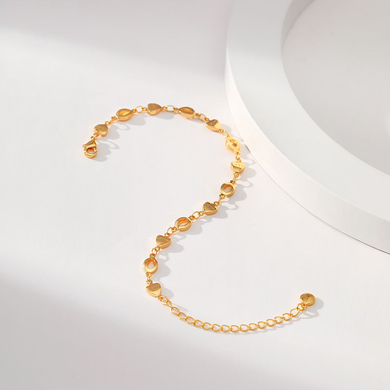 Elegant Letter Heart Shape Copper Bracelets