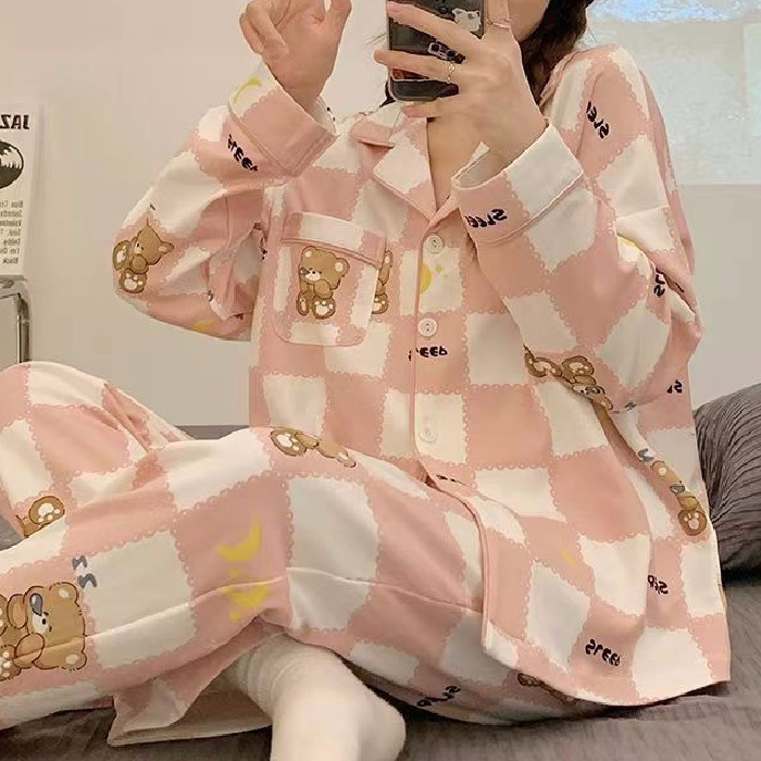 工場卸売りpyjamas日系アニメ布丁犬パジャマ女春秋綿長袖長ズボンカバー対外貿易|undefined
