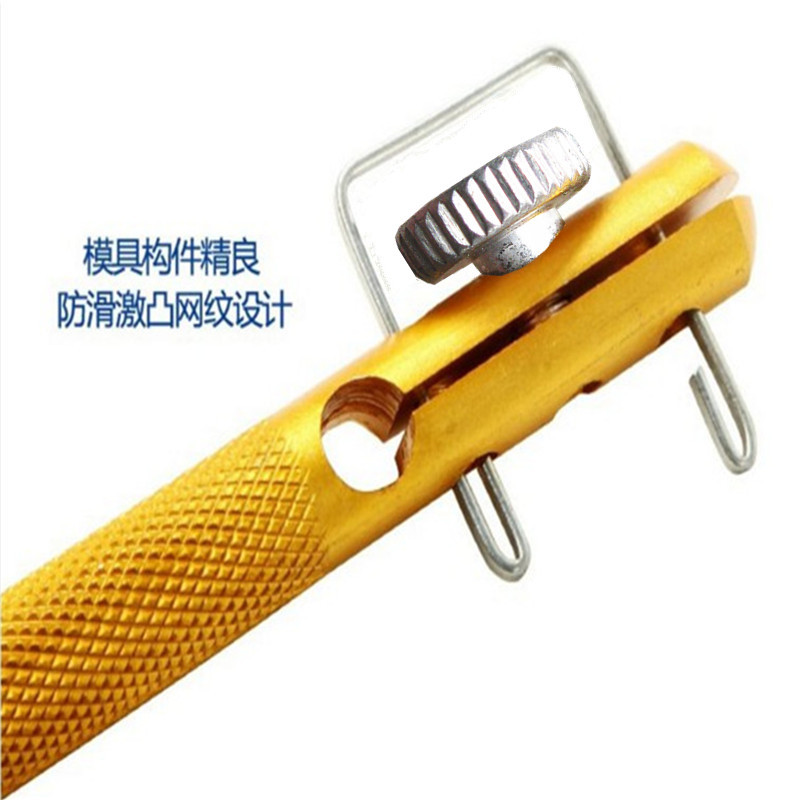 Fuente de la fábrica Manual de metal gancho Dispositivo de encuadernación de alambre gancho de pescado anudado dispositivo Portátil Gancho Dispositivo de encuadernación herramienta de pesca