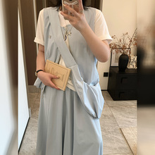 双天2026夏季大码女装新款拉链马甲+花苞半裙+斜挎包+T恤93309336
