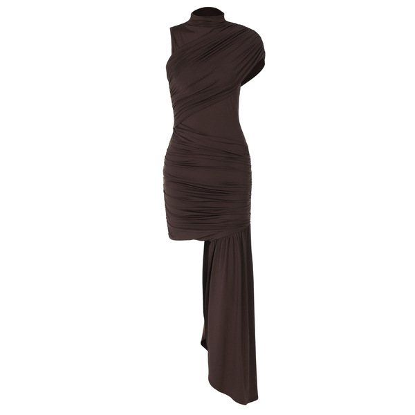 spring fashionable dress with sleeves with a round collar sleevless