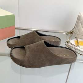 外贸2025新款网红同款平底鞋手工缝制香蕉鞋外穿居家外穿百搭女拖