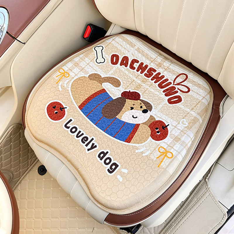 夏用ジェルカーシートクッション、四季通用車内用アイスシルクシートカバー、漫画風お尻クッション、滑り止めインテリアシートクッション|undefined