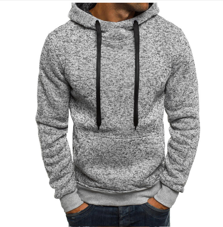 Men's Clothing New spring and autumn men's fleece hooded sweater youth trend pullover men's slim fit sweater_voghion.com
