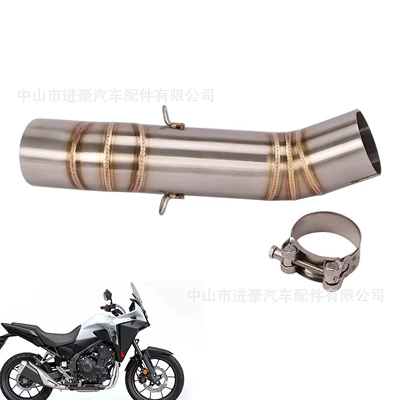 Suitable for Motorcycle Exhaust Pipe Modification Cb400F Middle Section Connecting Pipe Cb400X/R Exhaust Pipe Factory Direct Sales