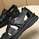 Hand-stitched Genuine Leather Men's Sandals 2025 Summer New Cool Lightweight Velcro Durable Shoes