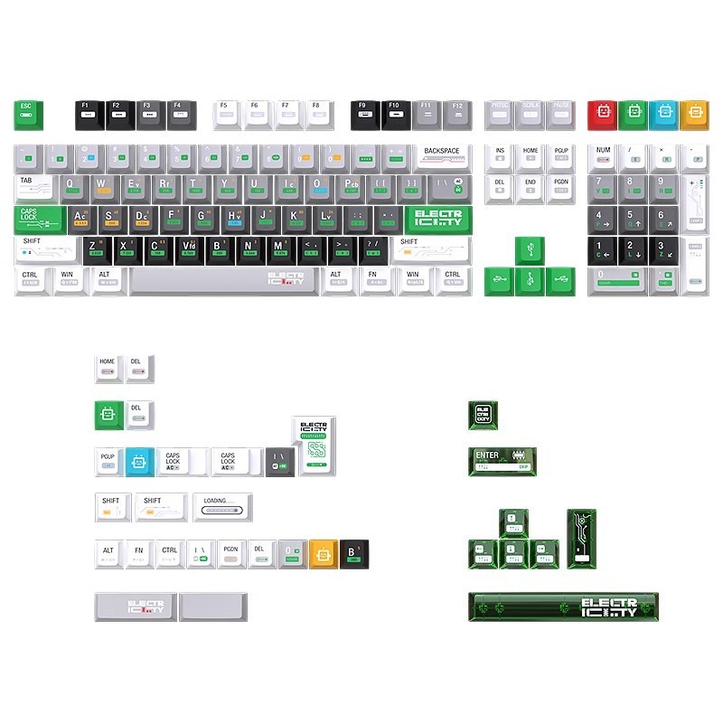 スポット卸売ラインキーキャップメカニカルキーボード小型フルセットPBTフル5面昇華-オリジナル高さ128キー|undefined