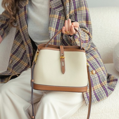 Women's Bucket Bag & Crossbody Bag for Autumn/Winter  - Unique Design, High-end Style, Mother & Child Bag, Hand-held & Single-shoulder Options