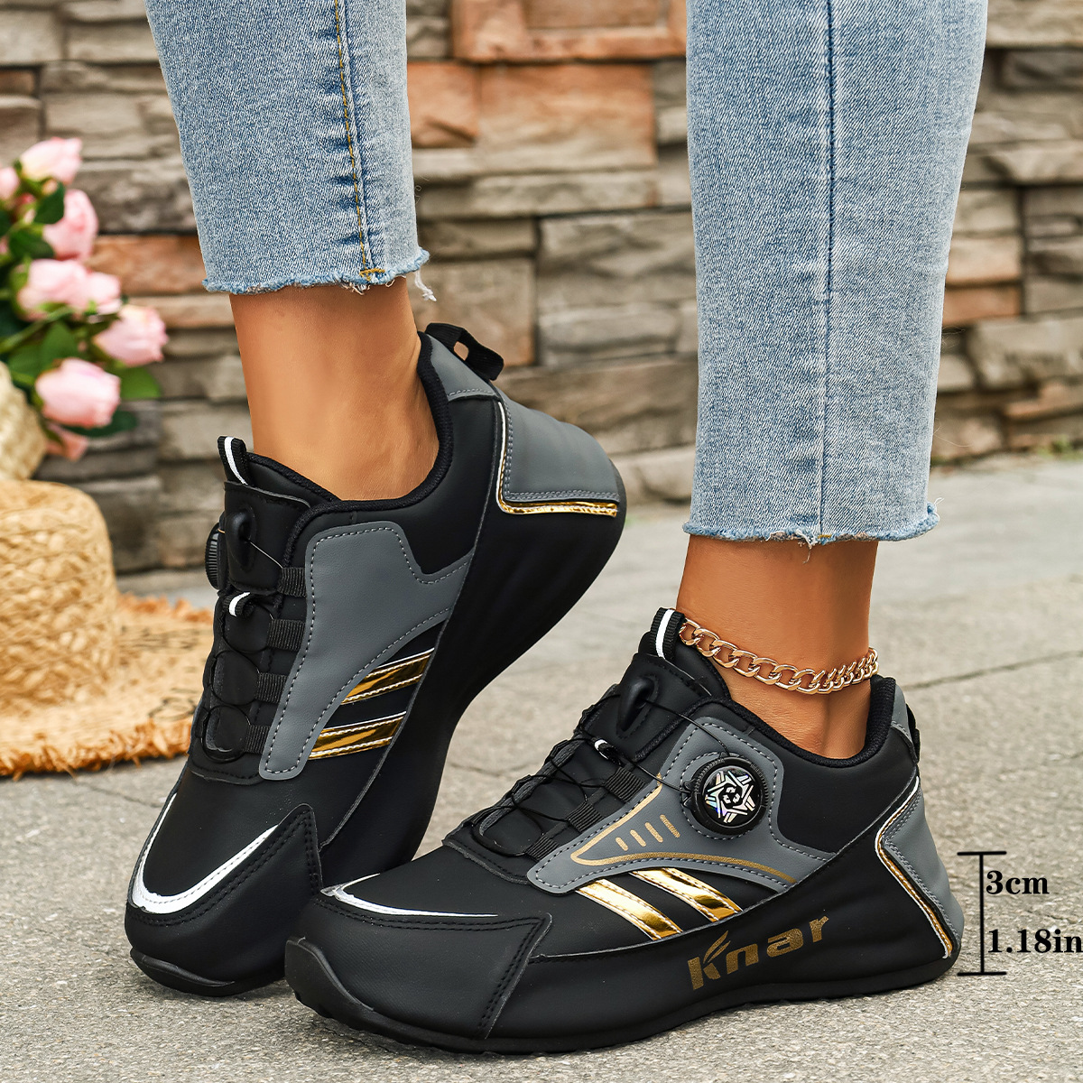 Plu-ize Women' Neaker, Fahionable Caual Low-top Outdoor Kateboard Hoe_vogvips.com