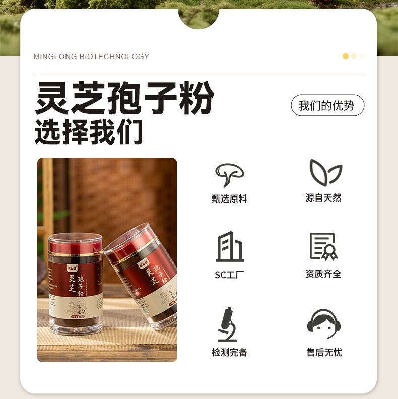 Reishi Mushroom Spore Powder Ling Zhi Bao Zi Fen 100g Bottle Changbai Mountain Red Reishi key features