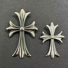 潮人时尚背孔十字架吊坠女毛衣链挂件复古泰银锁骨链裤链男士饰品