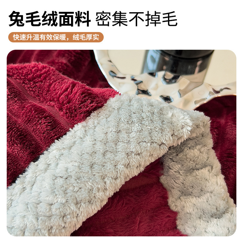 Comercio exterior transfronterizo conejo mantas de peluche invierno grueso mantas de siesta de oficina mantas de sofá mantas de lana de coral mantas