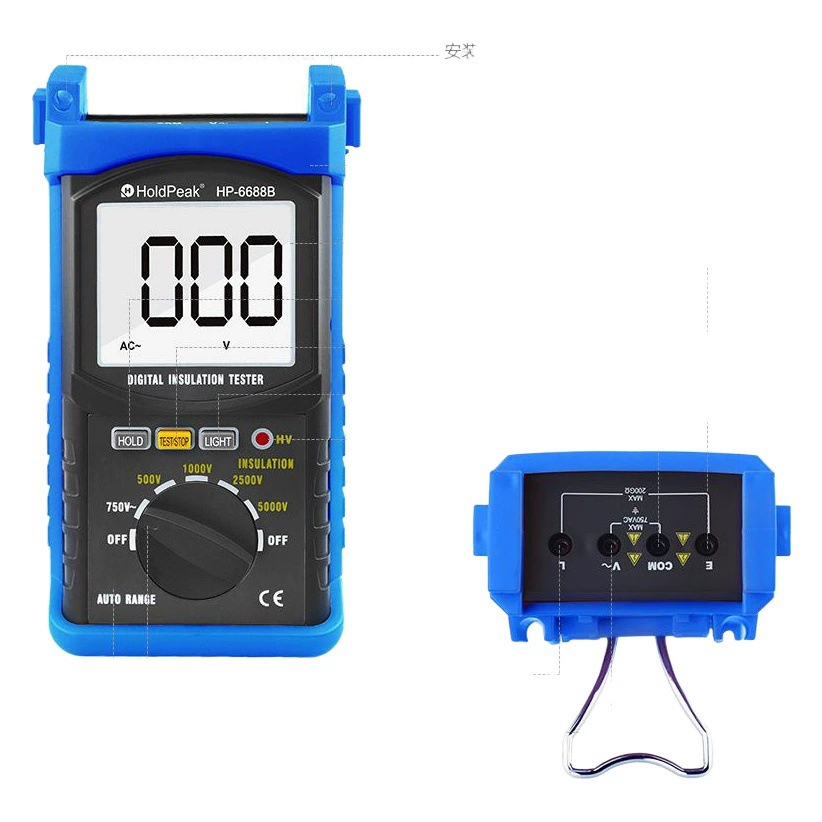 Huapu HP-6688B тестер тока сопротивления изоляции 5000V200G автоматический прибор для измерения сопротивления диапазона