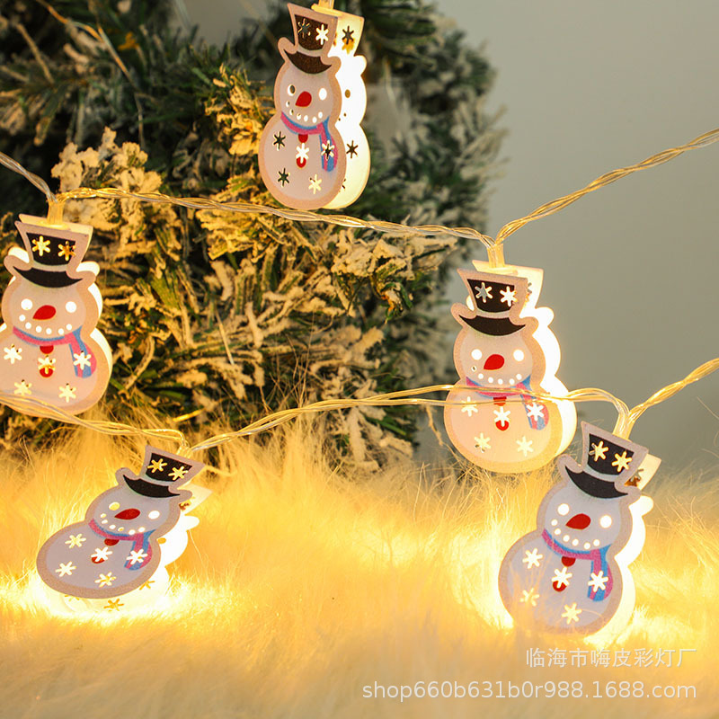 LEDクリスマスライトストリング鉄芸老人雪だるまクリスマスツリー祭り装飾イルミネーションストリングルーム雰囲気配置ライトストリング|undefined
