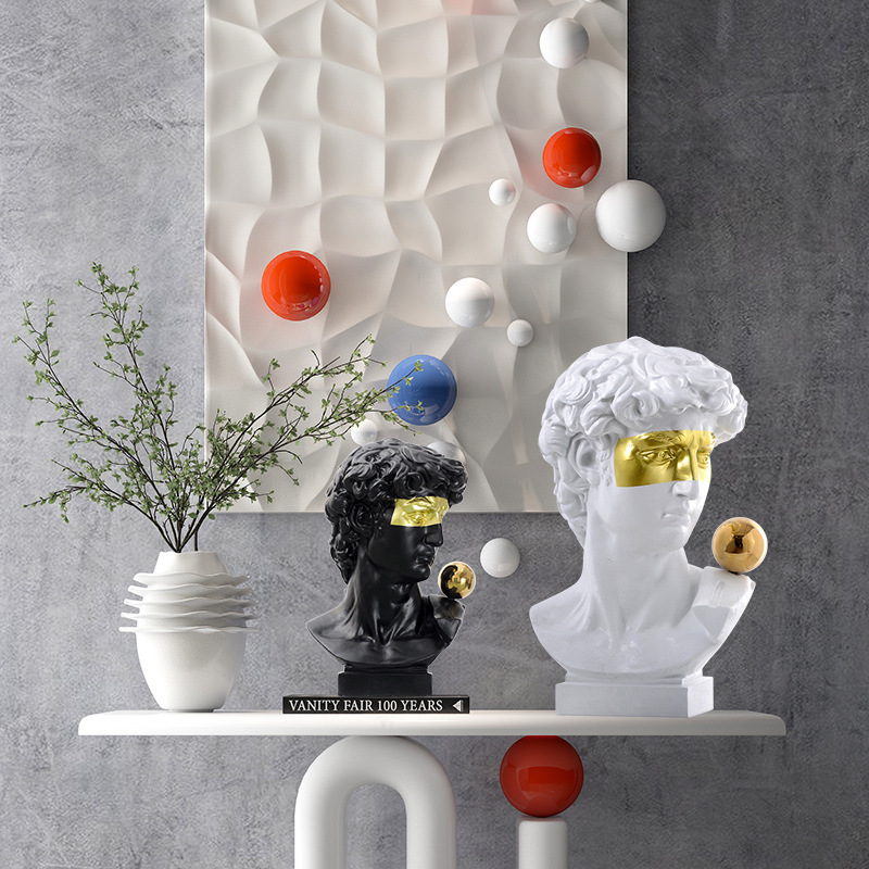 David Sculpture Ornaments Glass Fiber Reinforced Plastic Abstract Figure Model Room Living Room Creative Home Art Decorative Statue Decoration