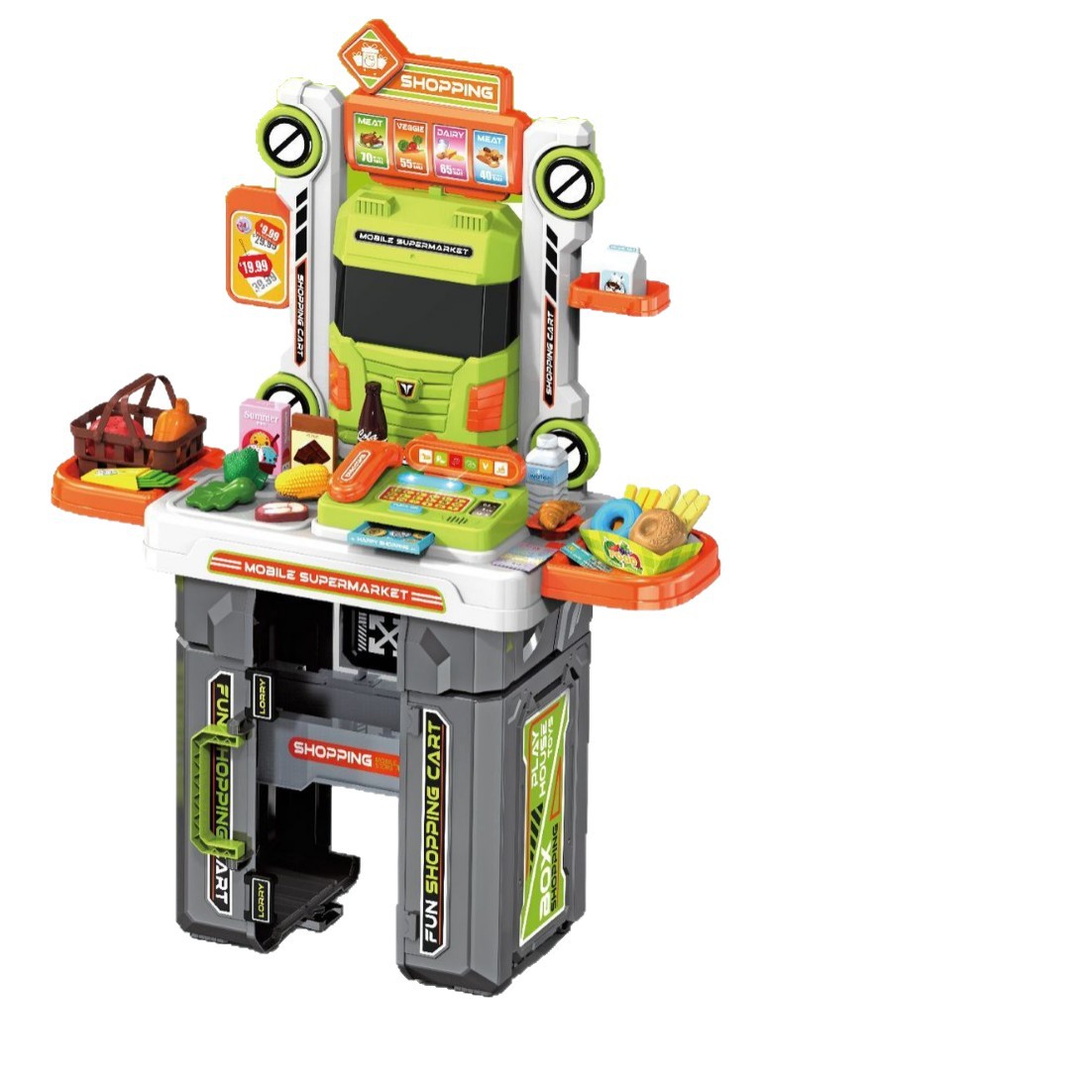 Simulación de pulverización transfronteriza infantil cocina cubiertos set de parrilla herramientas de mesa de supermercado hogar camión juguetes médicos