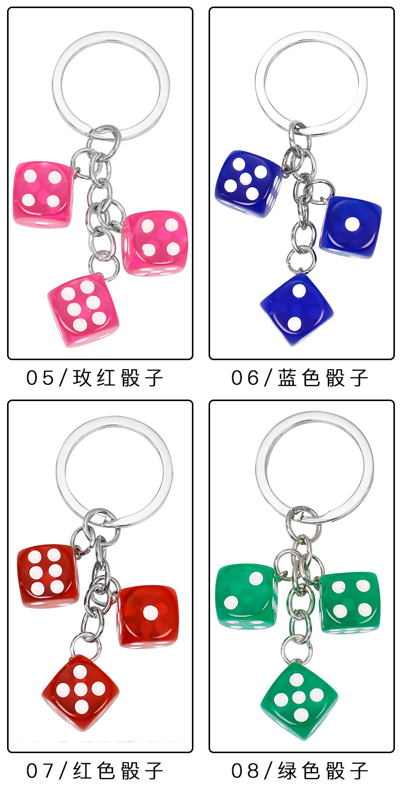 Dice Resin Keychain display picture 4