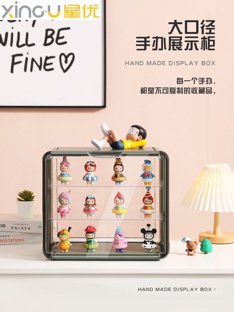 星优盲盒收纳展示架手办收纳盒亚克力透明盒子公仔大号乐高展示柜-阿里巴巴