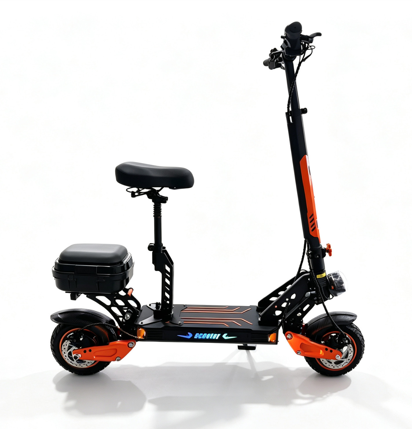 New Electric Scooter Adult Folding Mobility Scooter 11inch Lithium Battery Two-Wheel Scooter with Seat Detachable Cross-Border