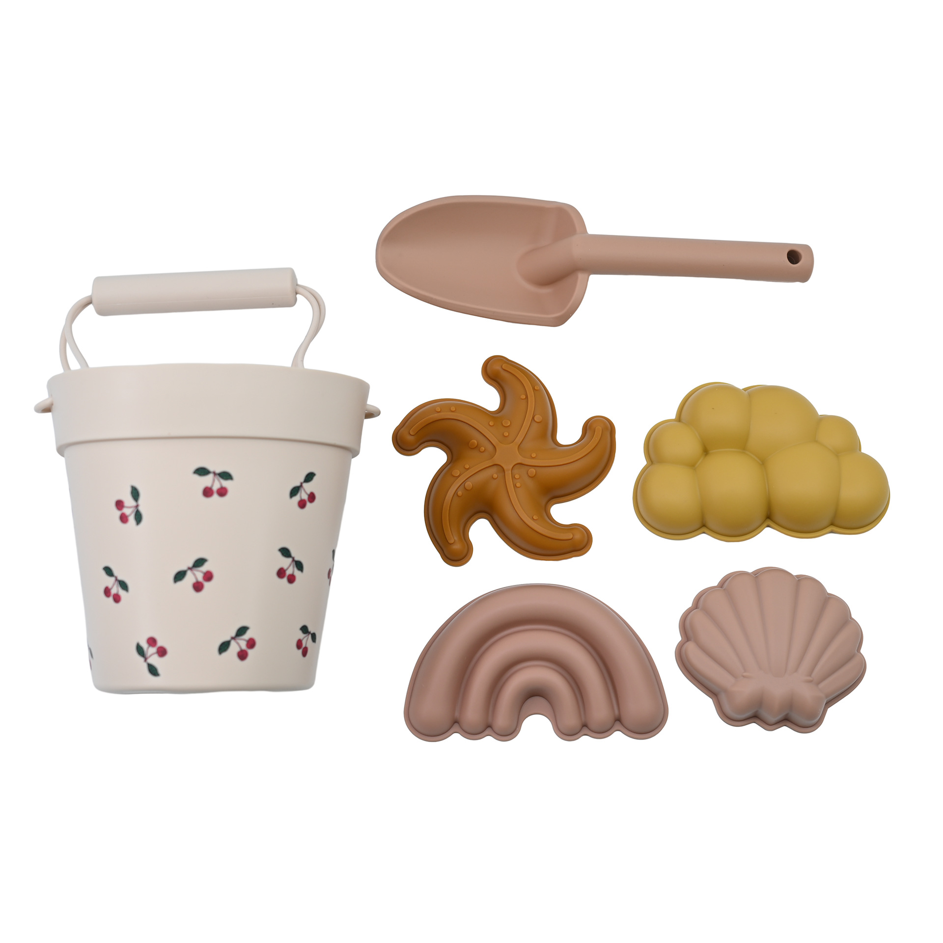 Herramientas de excavación de arena Barril junto al mar Juguetes para niños Pala junto al mar Fruta para padres e hijos Barril de silicona Juego de juguetes de playa