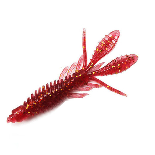 Black pit shrimp fake soft worm bait bottom fishing Texas with added smell and salt 1.8g 2.2g NED floating water bibi soft shrimp Stada 